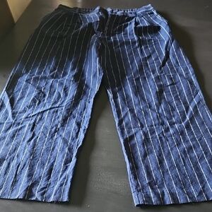 GAP Women's Navy Pinstripe Pants